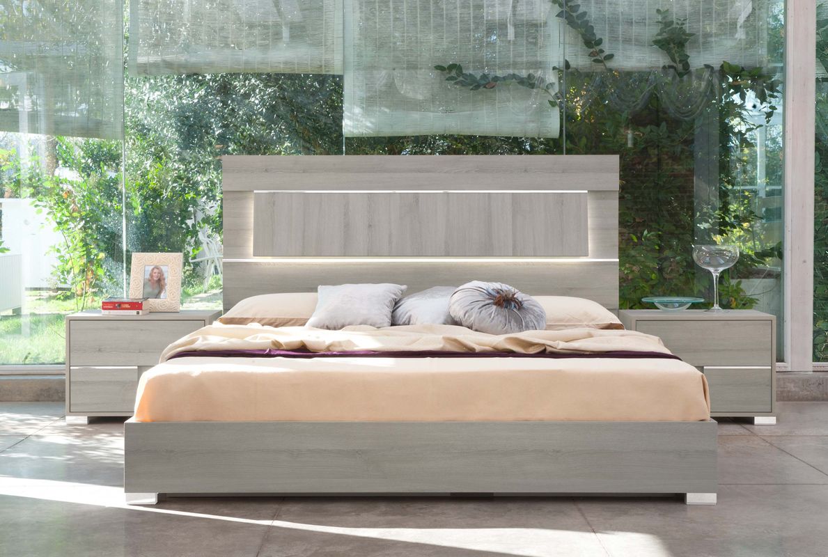 Modrest Ethan Italian Modern Grey Bed