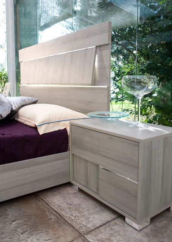 Modrest Ethan Italian Modern Grey Bed