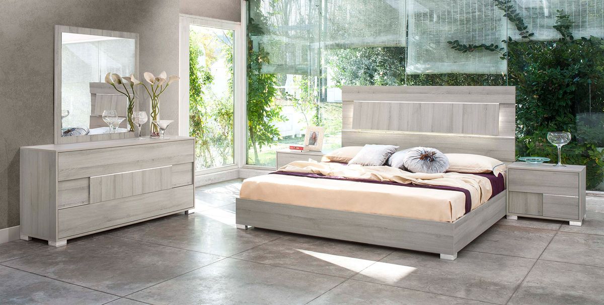Modrest Ethan Italian Modern Grey Bedroom Set