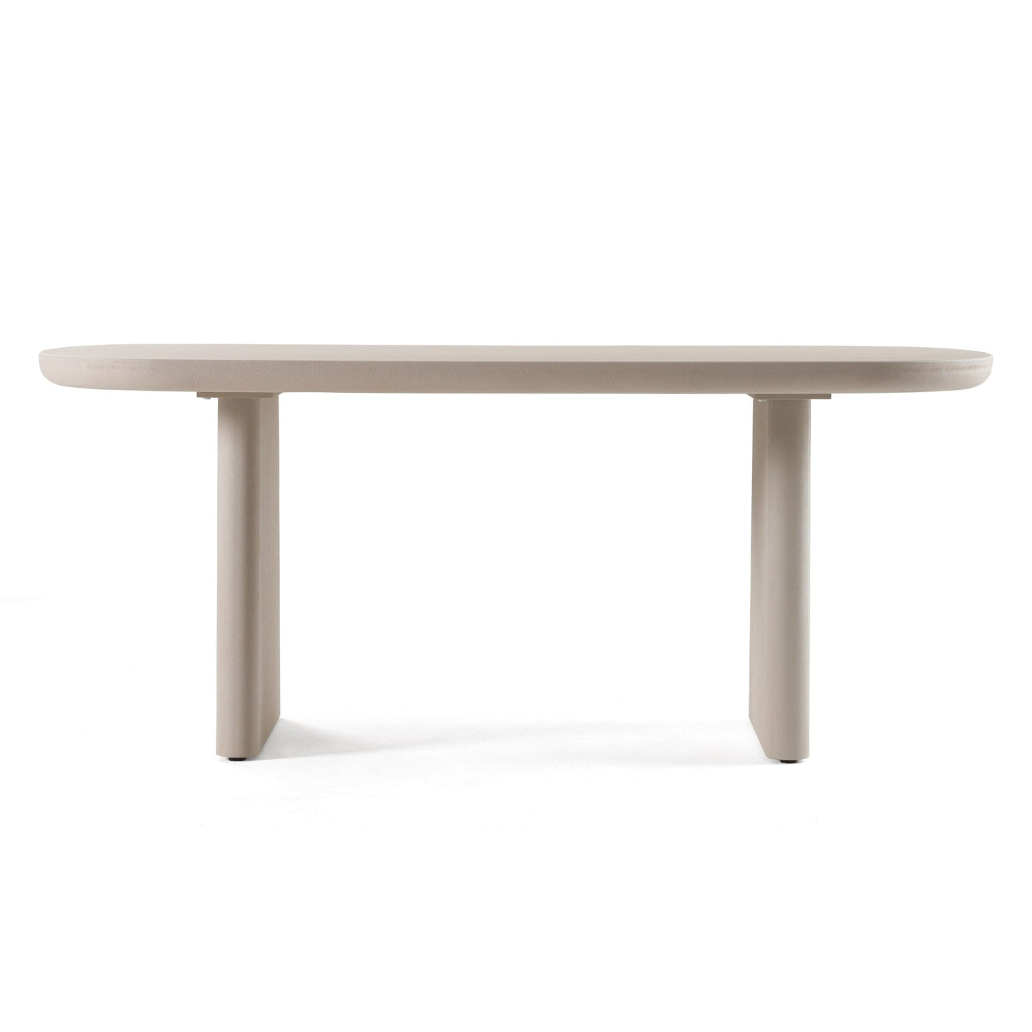 Modrest Evermore Modern Grey Faux Cement Oval Dining Table – Contemporary Dining Room Furniture