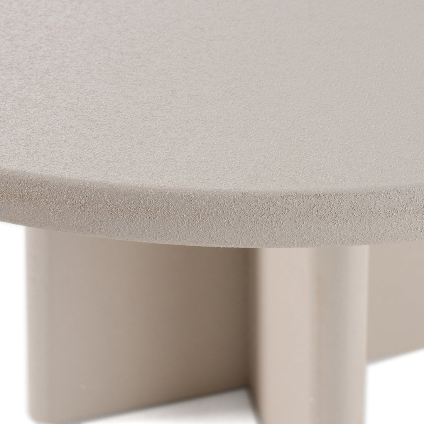 Modrest Evermore Modern Grey Faux Cement Round Dining Table Industrial-Chic Design with Contemporary Elegance for Stylish Dining Spaces