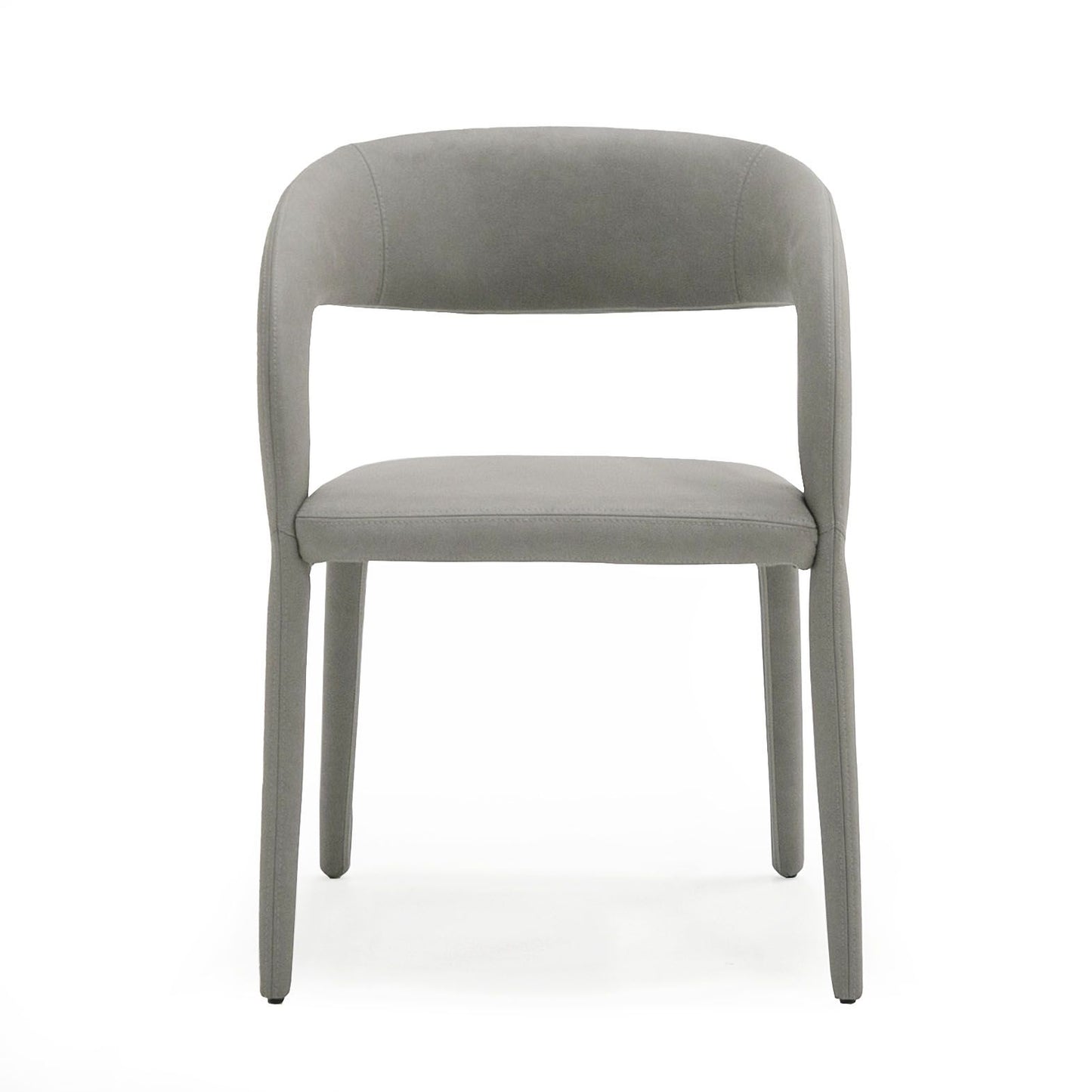 Modrest Faerron - Modern Grey Leatherette Dining Chair