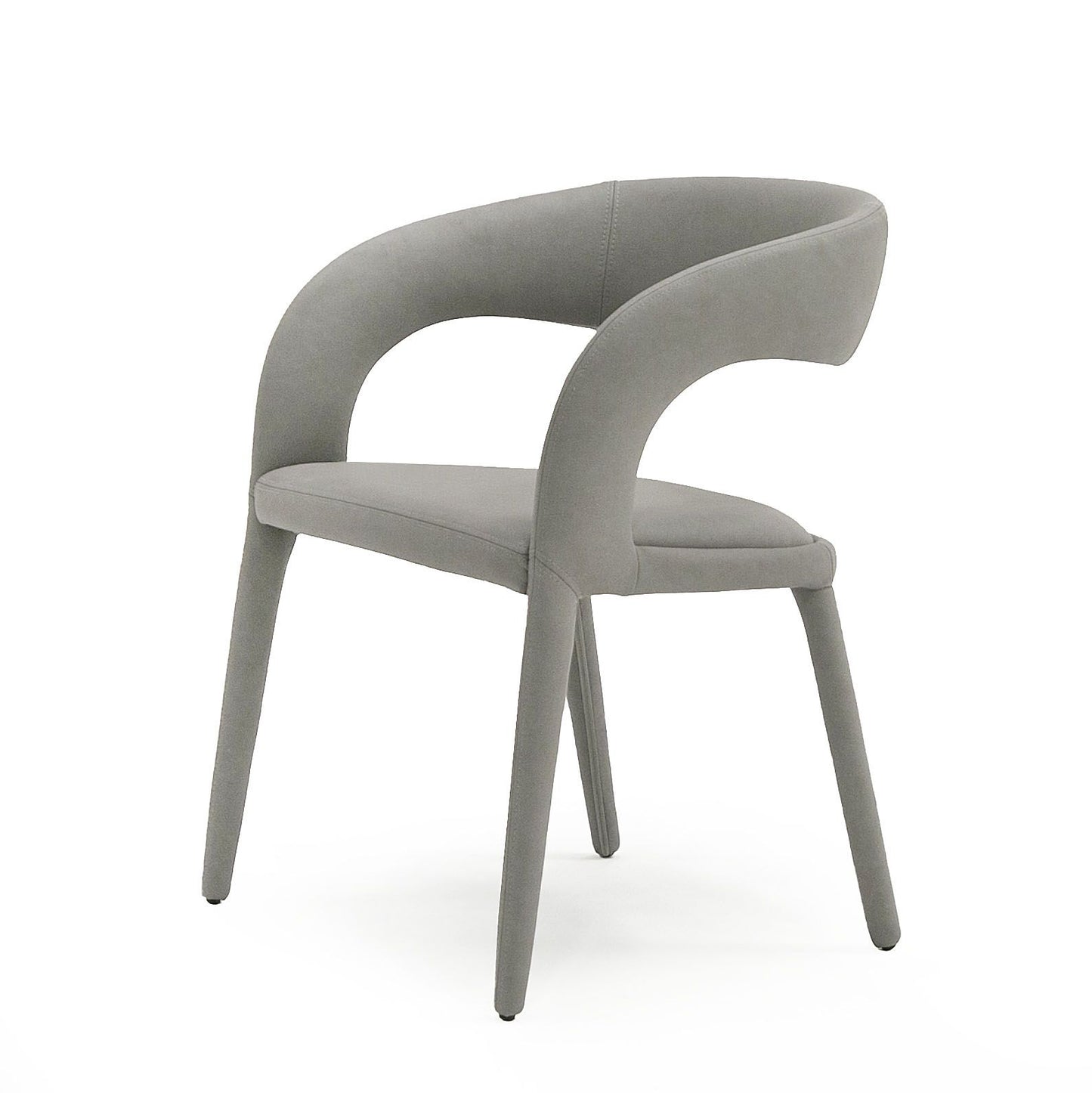 Modrest Faerron - Modern Grey Leatherette Dining Chair