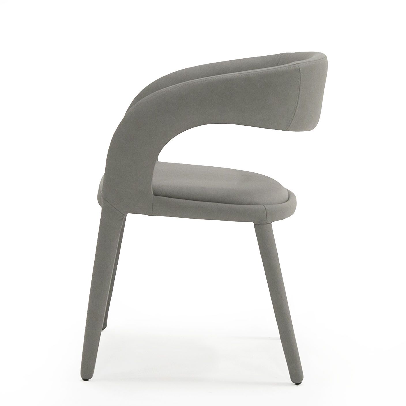 Modrest Faerron - Modern Grey Leatherette Dining Chair