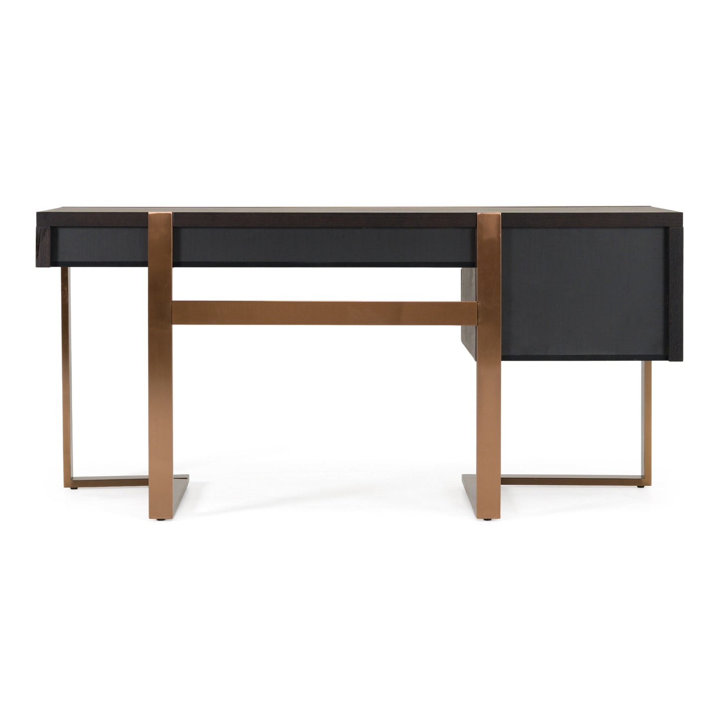 Modrest Fauna Modern Desk - Wenge Finish & Rosegold Accents - Stylish Office Furniture