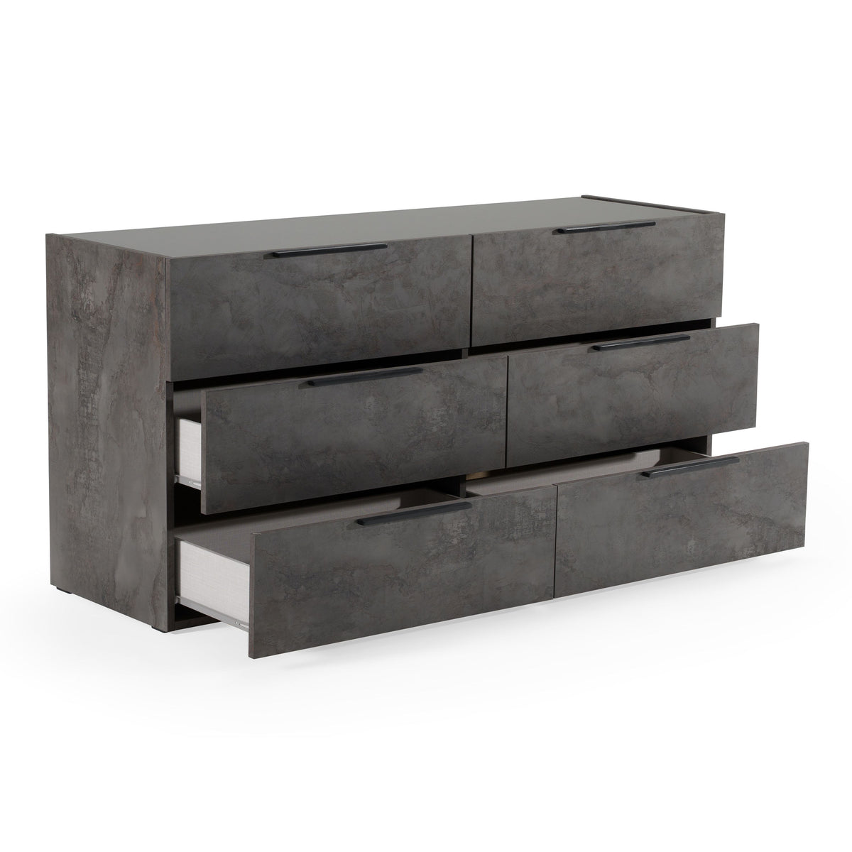 Ferrara Volcano Oxide Grey Six-Drawer Dresser