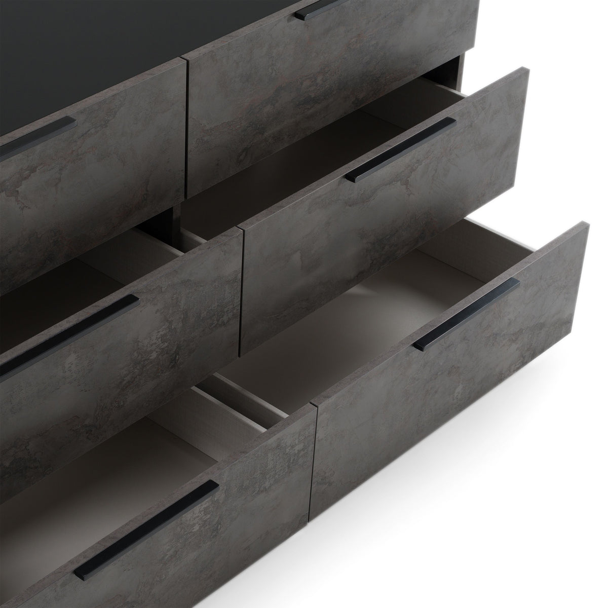 Ferrara Volcano Oxide Grey Six-Drawer Dresser