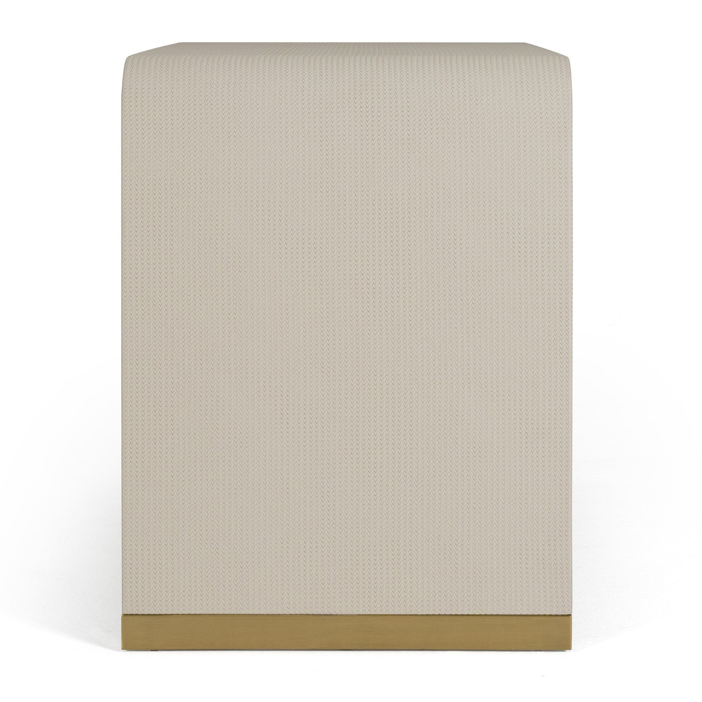 Modrest Florence Modern Beige Shagreen and Gold Nightstand - Elegant Nightstand for Luxury Bedroom Decor