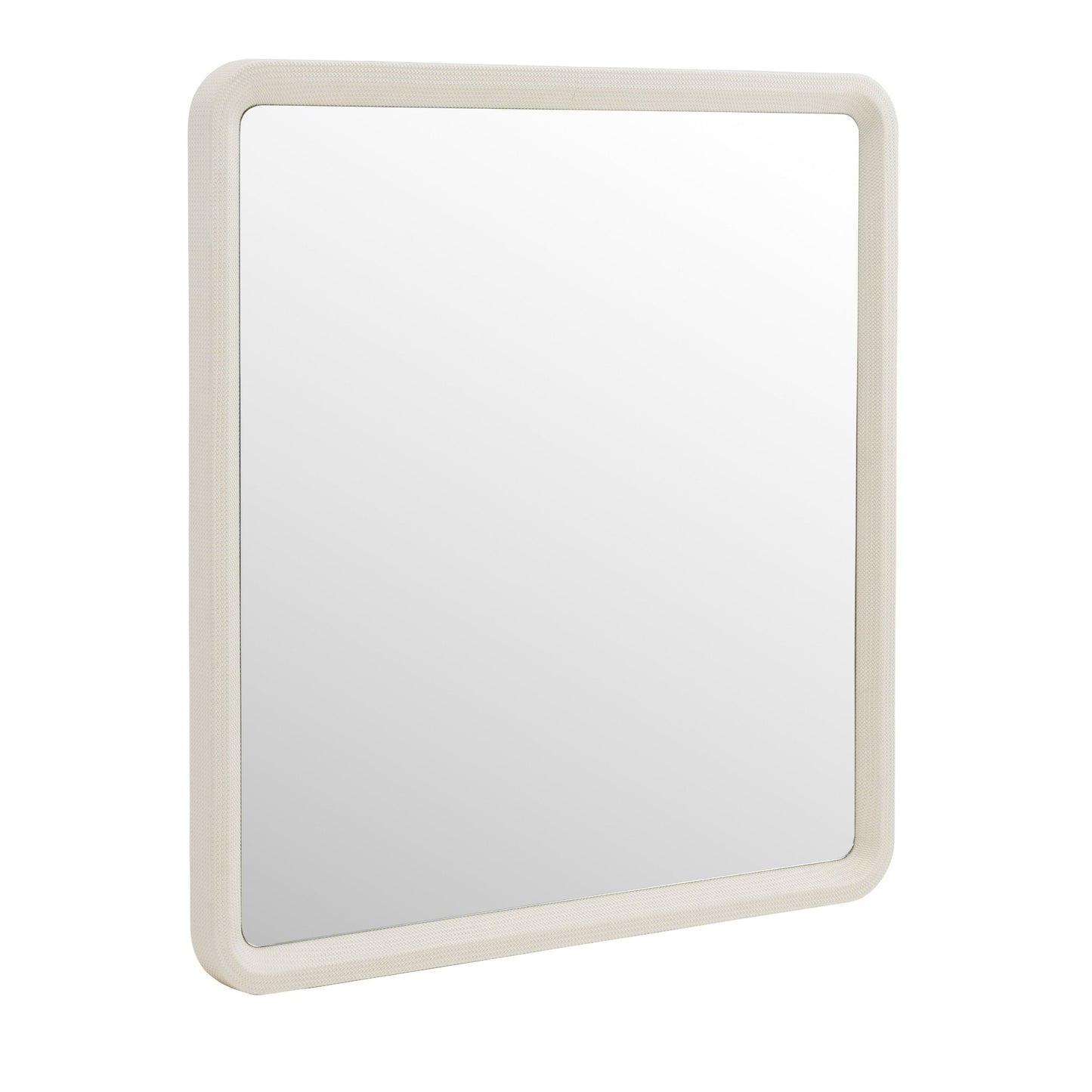 Modrest Florence Mirror β Beige Shagreen Finish with Modern Frame