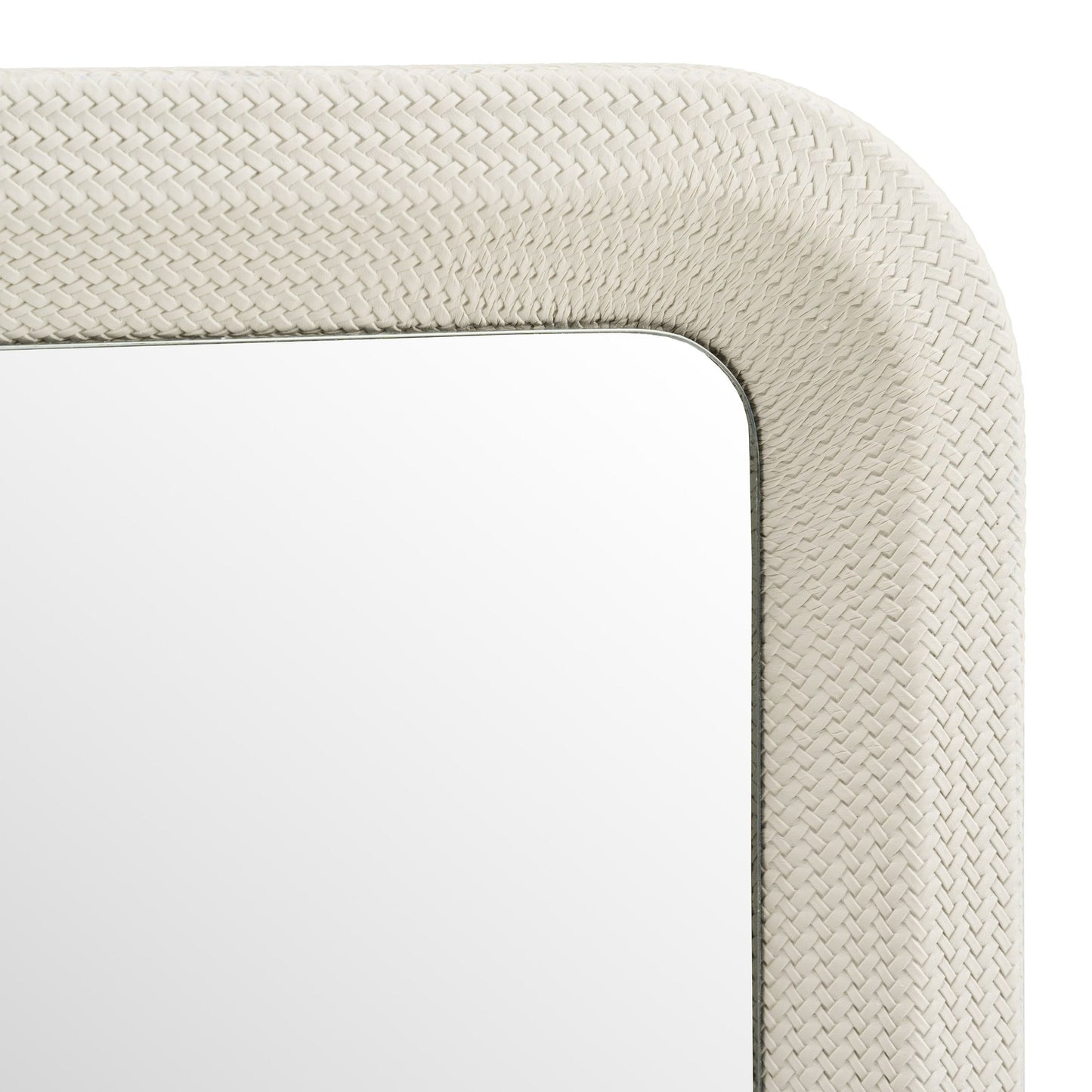 Modrest Florence Mirror β Beige Shagreen Finish with Modern Frame