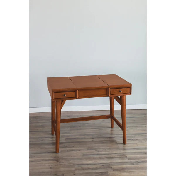 Flynn Acorn Bedroom Vanity β Elegant Design with a Rich Warm Acorn Finish for a Stylish Touch
