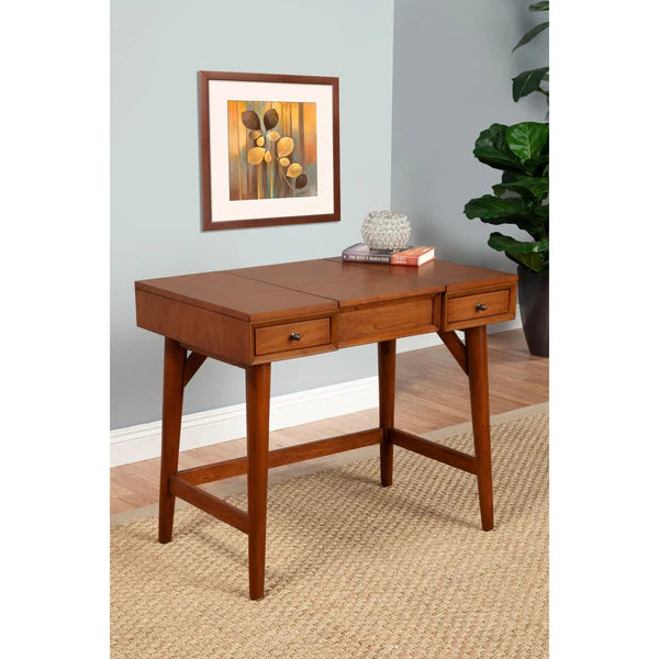 Flynn Acorn Bedroom Vanity β Elegant Design with a Rich Warm Acorn Finish for a Stylish Touch