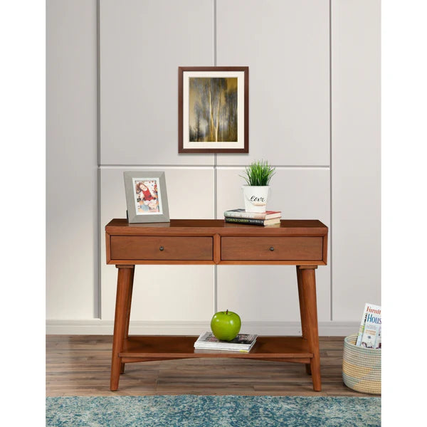 Flynn Acorn Console Table β Elegant Design with a Warm Acorn Finish for a Stylish Touch