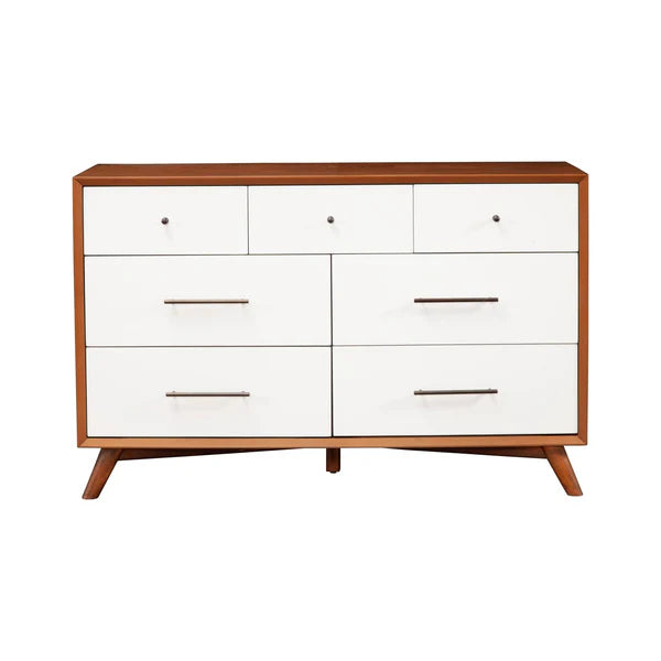 Flynn Acorn/White Dresser β Modern Dual-Tone Design with Spacious Storage for a Stylish Bedroom