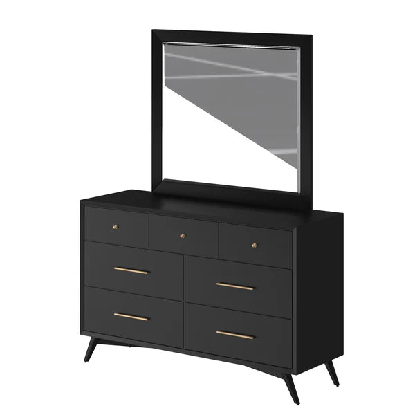Flynn Black Dresser β Modern Elegance with a Sleek Black Finish and Spacious Storage