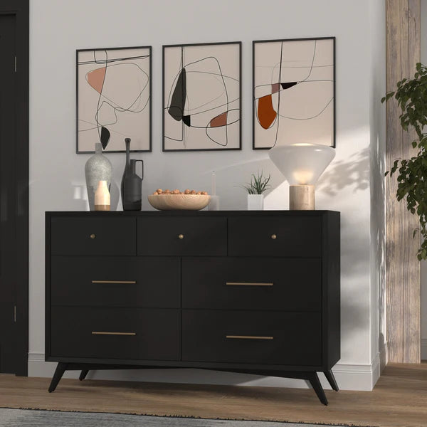 Flynn Black Dresser β Modern Elegance with a Sleek Black Finish and Spacious Storage