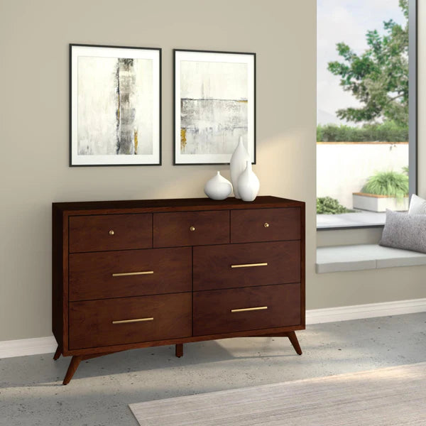 Flynn Walnut Dresser β Elegant Design with a Rich Walnut Finish and Ample Storage