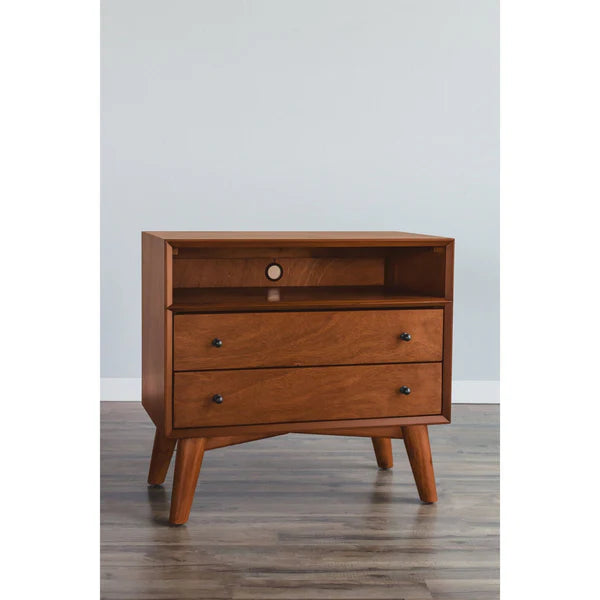 Flynn Acorn Large Nightstand β Spacious Mid-Century Modern Design with Practical Storage