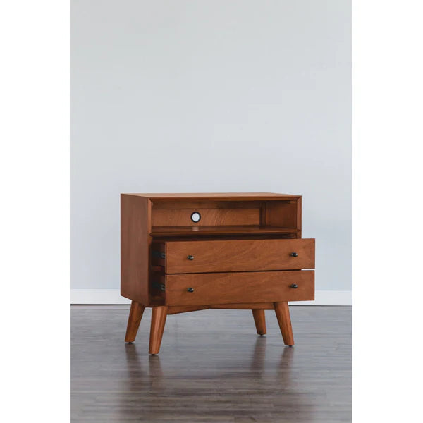 Flynn Acorn Large Nightstand β Spacious Mid-Century Modern Design with Practical Storage