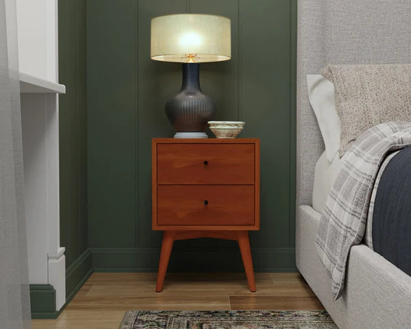 Flynn Acorn Nightstand β Mid-Century Modern Style with Practical and Functional Storage