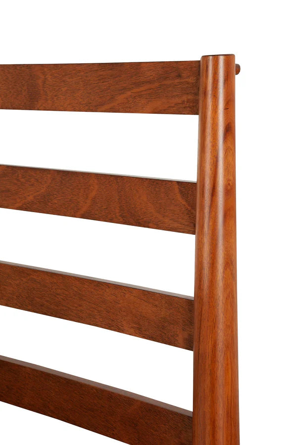Flynn Acorn Retro Bed β Classic Mid-Century Modern Design with a Cozy Warm Acorn Finish