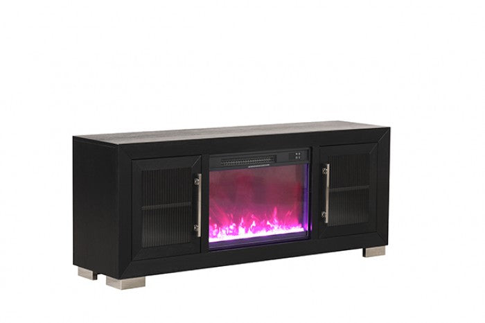 Ashbourne 60" TV Stand with Fireplace - Modern Entertainment Unit with Built-In Heater
