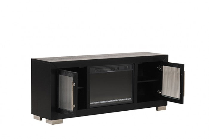 Ashbourne 60" TV Stand with Fireplace - Modern Entertainment Unit with Built-In Heater