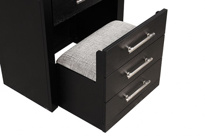 Ashbourne Bedside Vanity Set with Stool - Elegant & Modern Bedroom Furniture Set