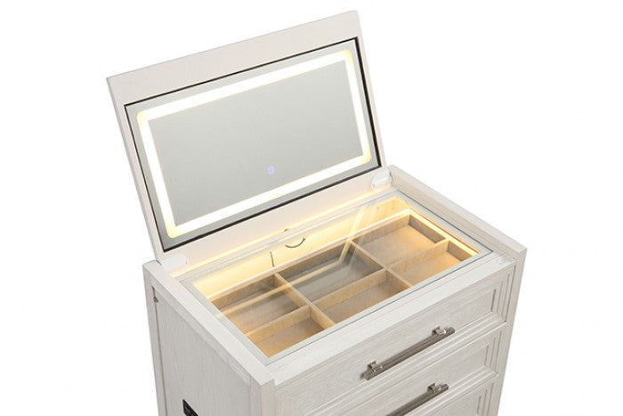 Ashburton Bedside Vanity Set with Stool - Elegant & Modern Bedroom Vanity Furniture