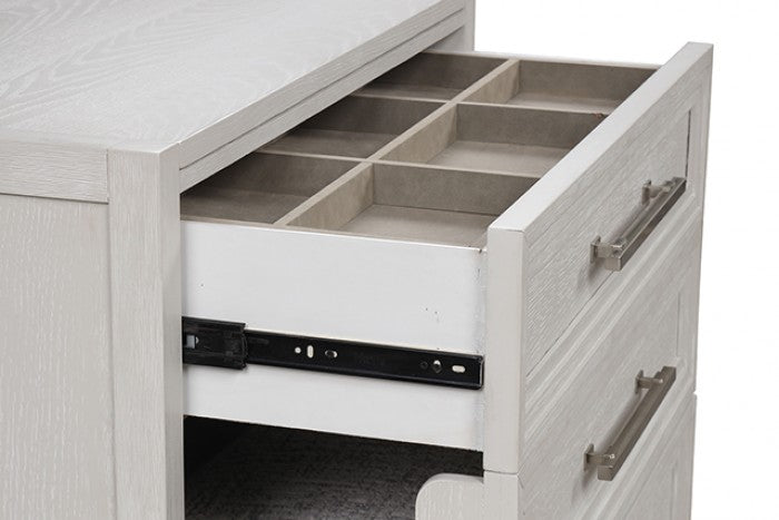 Ashburton Bedside Vanity Set with Stool - Elegant & Modern Bedroom Vanity Furniture