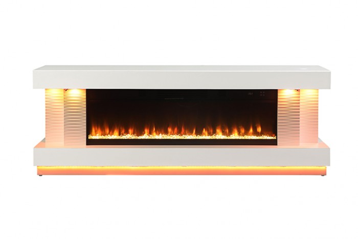 Peseux 71" TV Stand with Electric Fireplace - Elegant Media Console with Built-In Heat and Cozy Ambiance