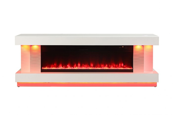 Peseux 71" TV Stand with Electric Fireplace - Elegant Media Console with Built-In Heat and Cozy Ambiance