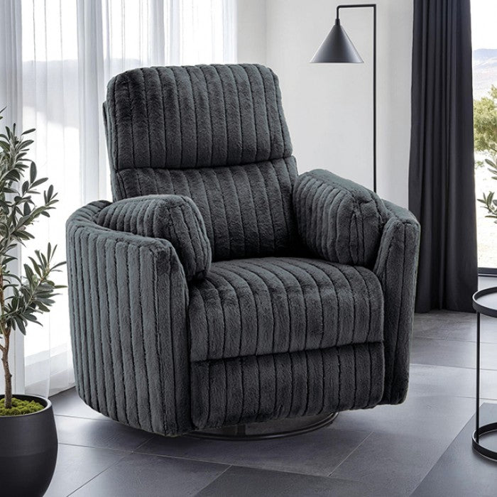 Belper Power Glider Sky Blue Recliner with Swivel - Comfortable & Stylish Recliner with Gliding and Swivel Features