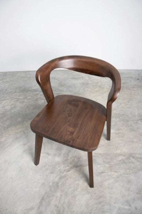 Romont Rich Walnut Dining Side Chair with Solid Wood Construction -Set of 2
