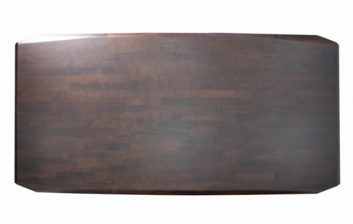 Romont Rich Walnut Dining Table with DiamondβCut Profile Edge
