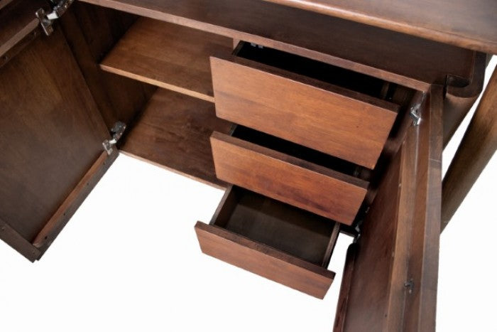 Hadsten Rich Walnut 4‑Door Sideboard with Solid Wood Construction