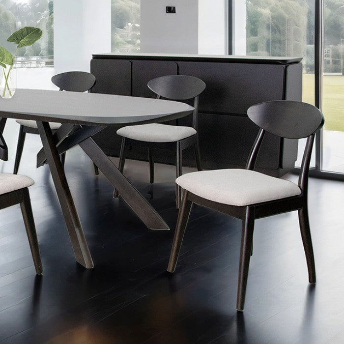 Sargans Black Wenge Dining Table – Mid-Century Modern Solid Wood Design