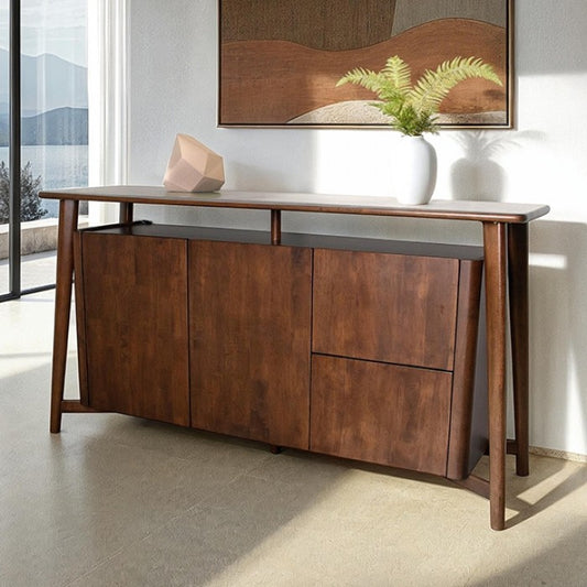 Sargans Rich Walnut 2βDoor Sideboard with 3D Profile Edge