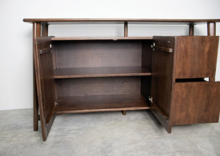 Sargans Rich Walnut 2‑Door Sideboard with 3D Profile Edge