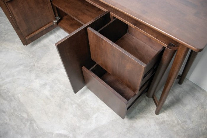 Sargans Rich Walnut 2‑Door Sideboard with 3D Profile Edge