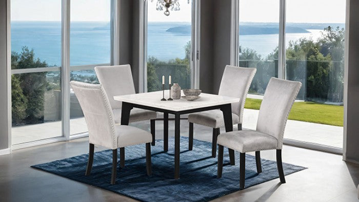 Sabro Square Dining Table - Contemporary Black/White - Modern & Stylish Dining Table with a Chic Design
