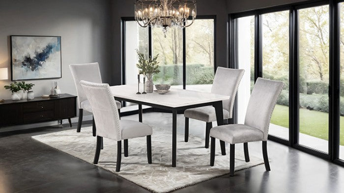 Sabro Rectangular Dining Table - Contemporary Black/White - Sleek & Modern Dining Table with a Bold Design