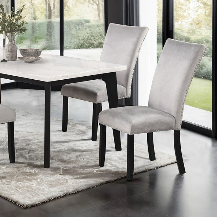 Sabro Rectangular Dining Table - Contemporary Black/White - Sleek & Modern Dining Table with a Bold Design