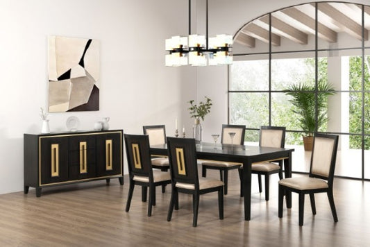 Kenyada Espresso Wood Server with Storage Drawers