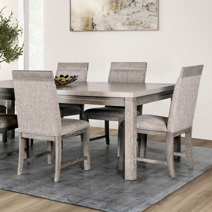 Gristalt Gray Stone Dining Table with Two‑Tone Finish