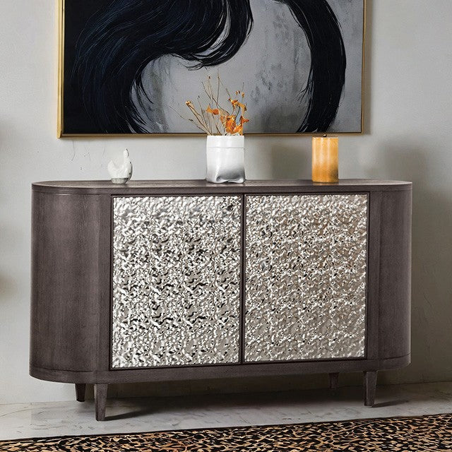 Sterling West Modern Server - Ash Gray - Stylish & Functional Storage with a Sophisticated Ash Gray Finish