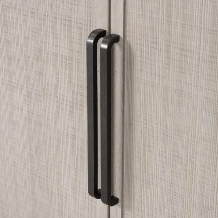 Belize Modern Gray Fog Wood 4 Door Cabinet
