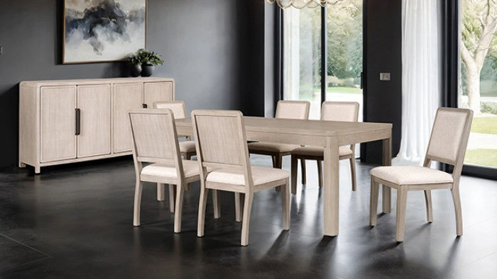 Belize Modern Solid Rubberwood 4-Door Cabinet - Sleek & Durable Storage Solution with a Contemporary Design