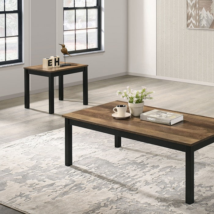 Findlay 3 Pc Faux Marble Top Brown Table Set - Elegant Design with Durable Construction for a Sophisticated Look