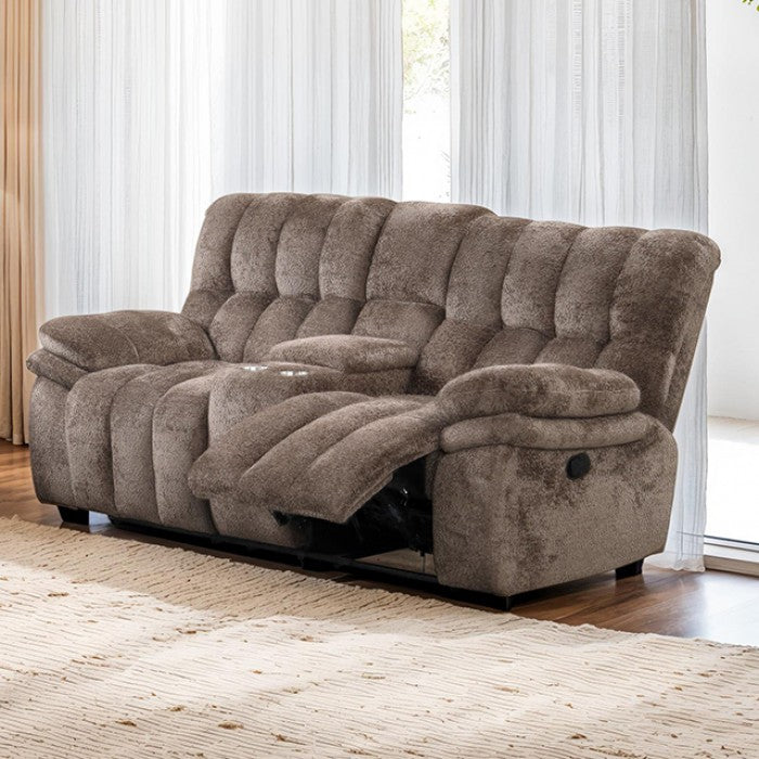 Hieronymus Dark Brown Manual Loveseat - Classic Comfort with Timeless Design and Manual Recline Function
